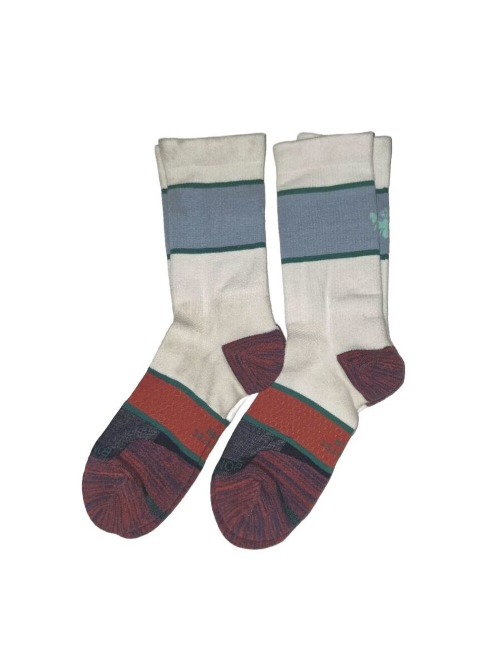 Bombas Hex Tech Run Half Calf Socks 2-pair unisex Large Multi Cotton NEW